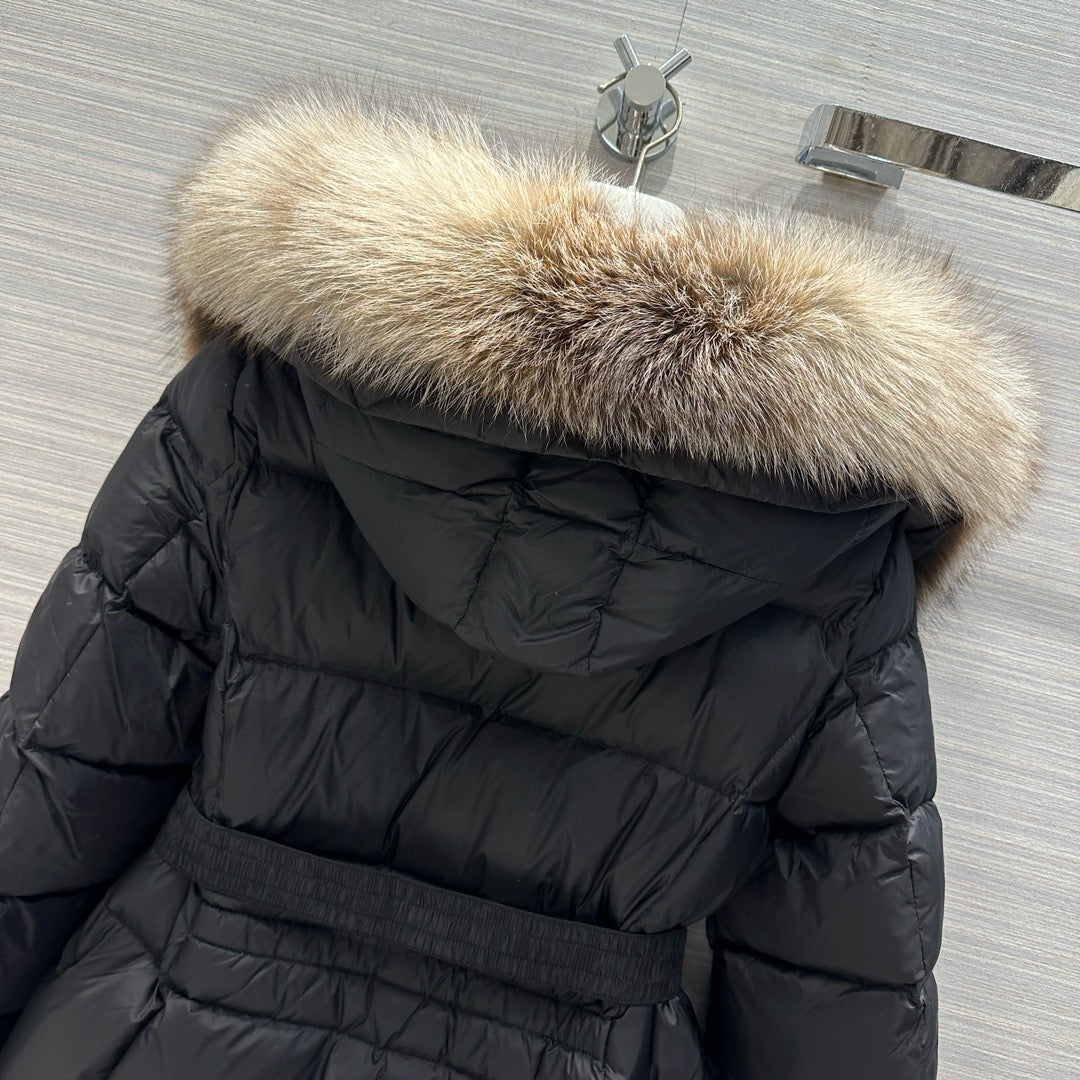 Schwarz-weiße Steppjacke – Damen