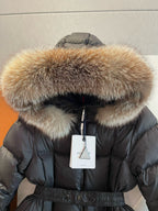 Black and White Puffer Jacket - Women's