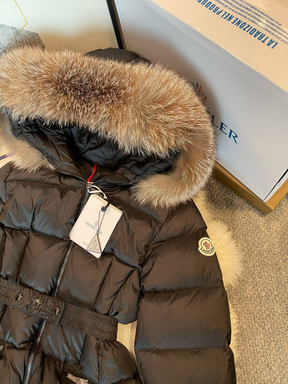 Black and White Puffer Jacket - Women's