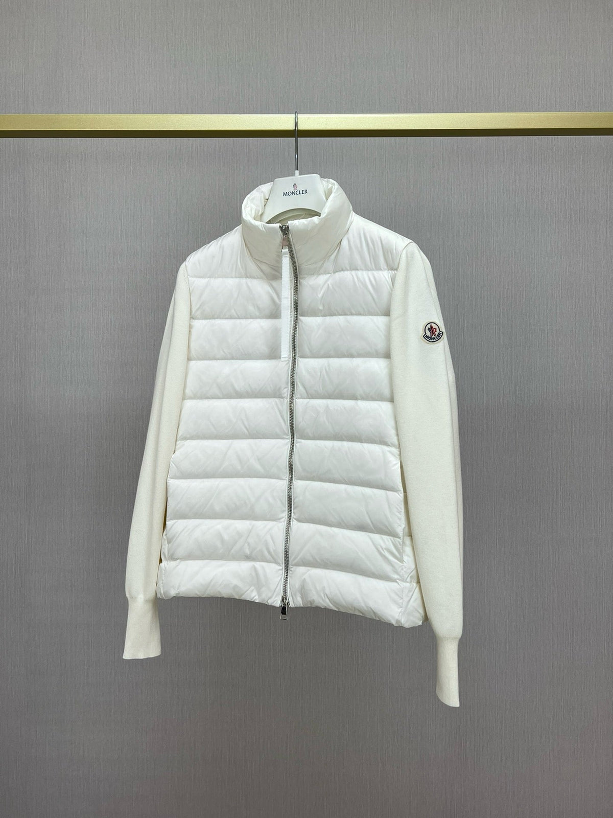 Black and White Puffer Jacket - Men's
