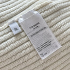 Gerippte Strickjacke aus grauer Wolle – Damen