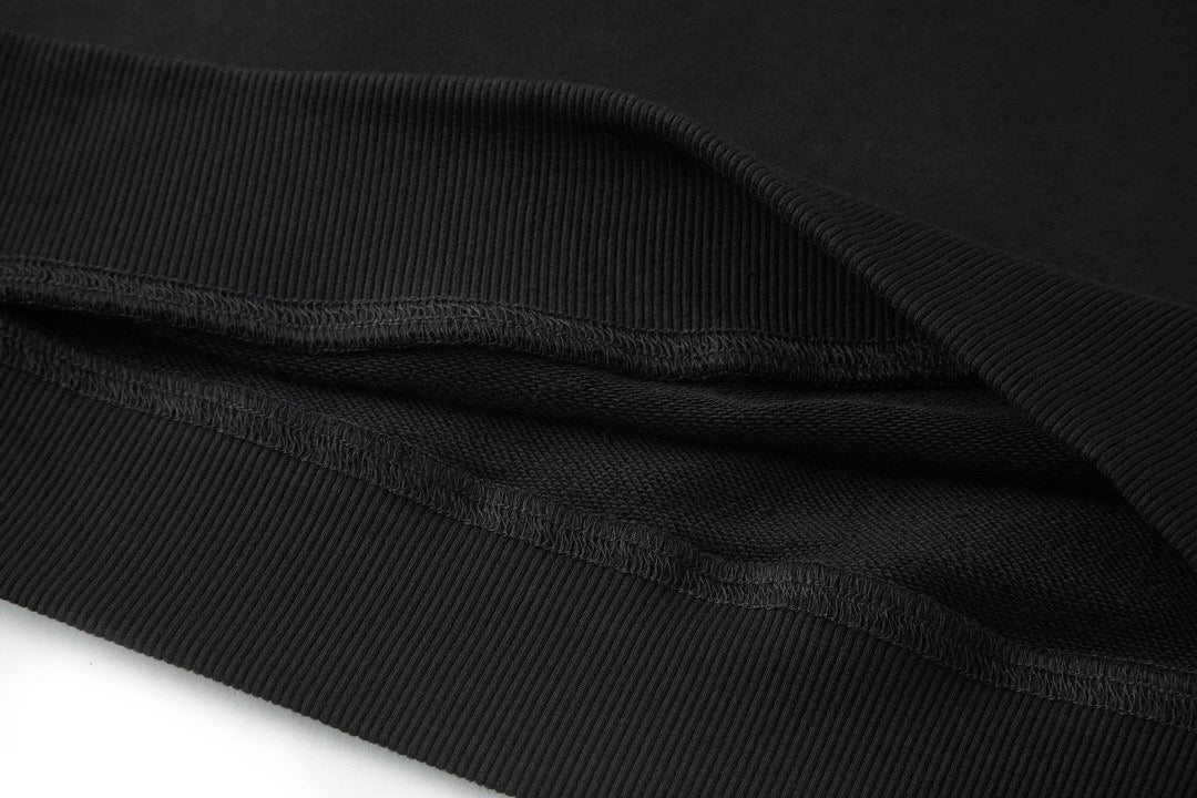 Graues Baumwoll-Rundhals-Sweatshirt mit kleinem Logo – Herren