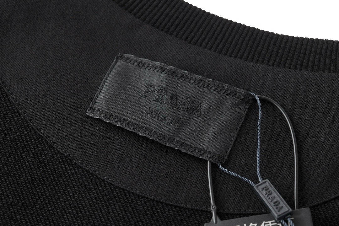 Graues Baumwoll-Rundhals-Sweatshirt mit kleinem Logo – Herren
