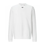Graues Baumwoll-Rundhals-Sweatshirt mit kleinem Logo – Herren