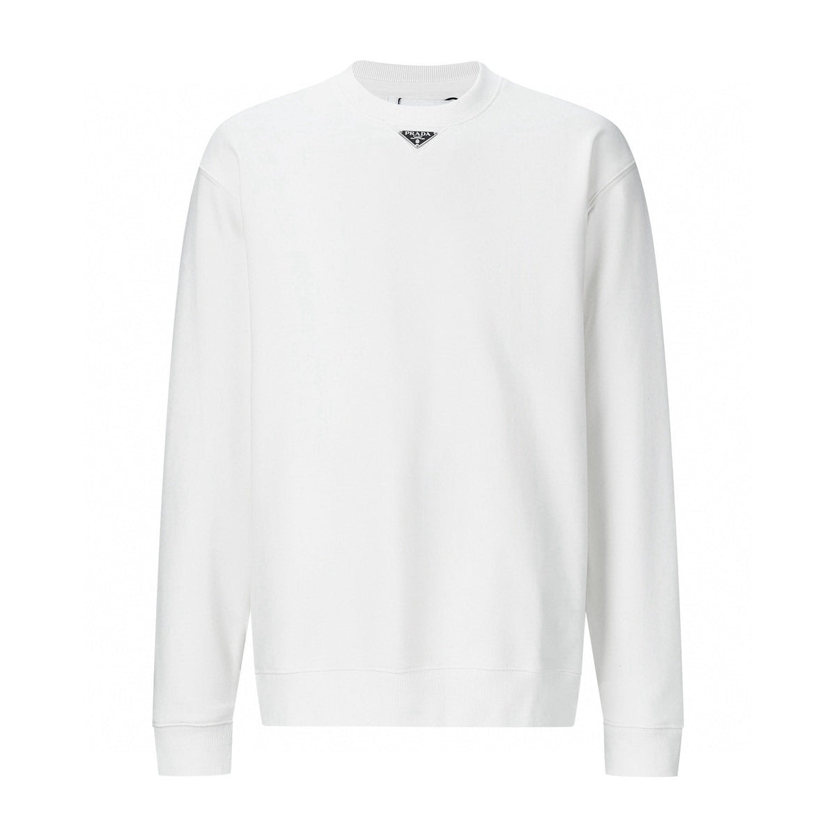 Graues Baumwoll-Rundhals-Sweatshirt mit kleinem Logo – Herren
