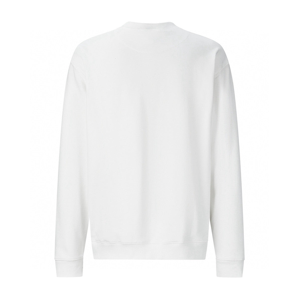 Graues Baumwoll-Rundhals-Sweatshirt mit kleinem Logo – Herren