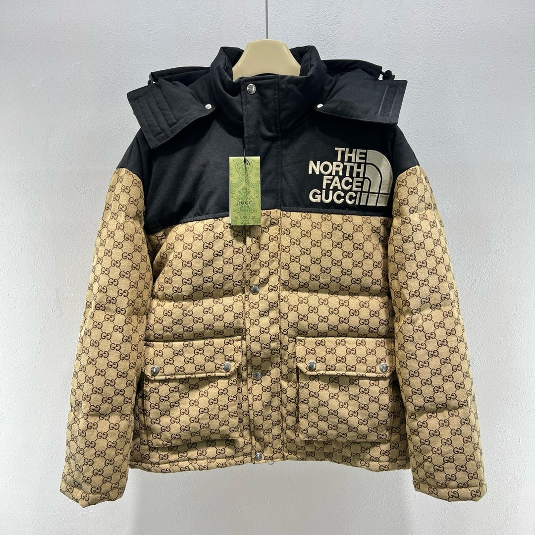 Black and Green Puffer Jacket - Men's