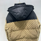Black and Green Puffer Jacket - Men's