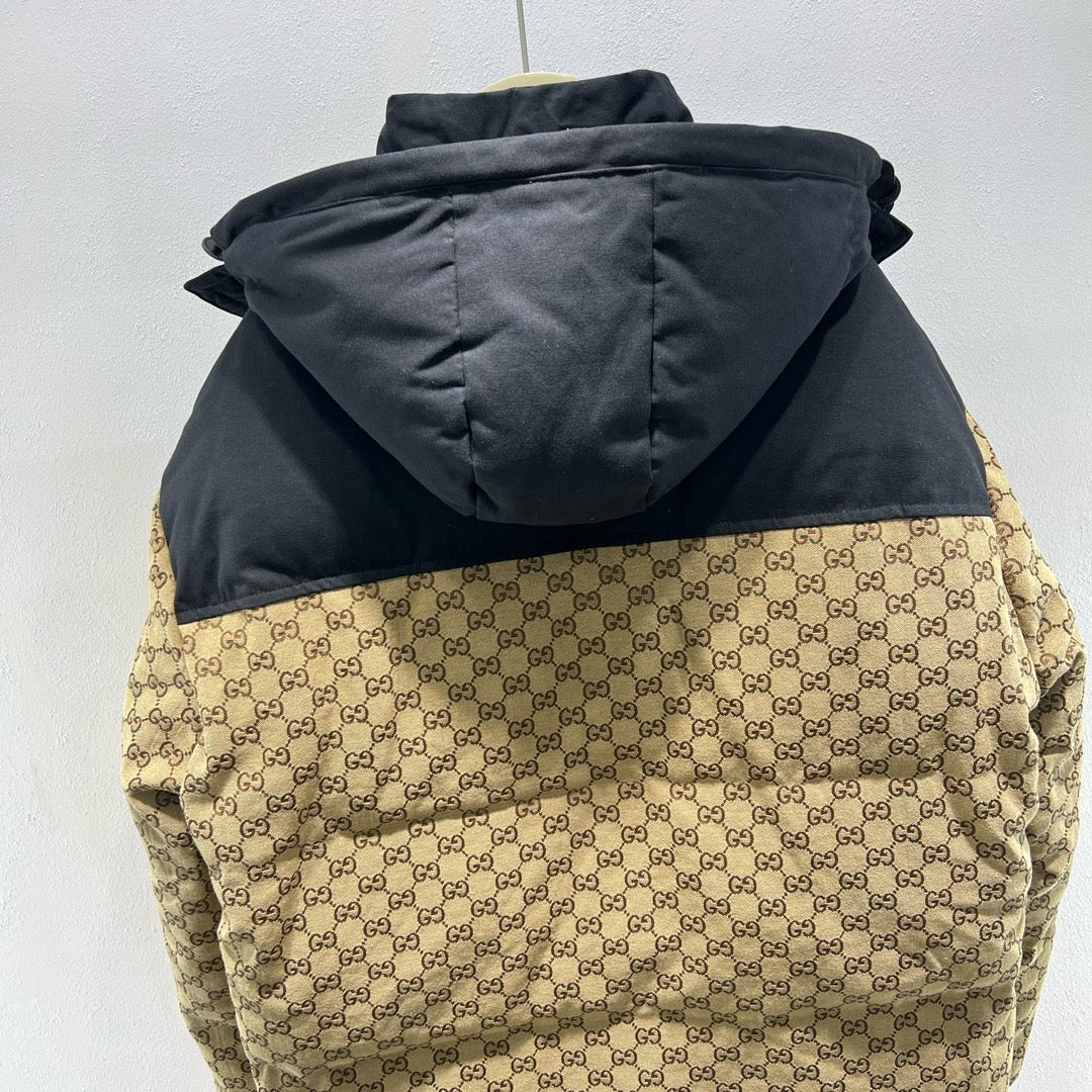 Black and Green Puffer Jacket - Men's