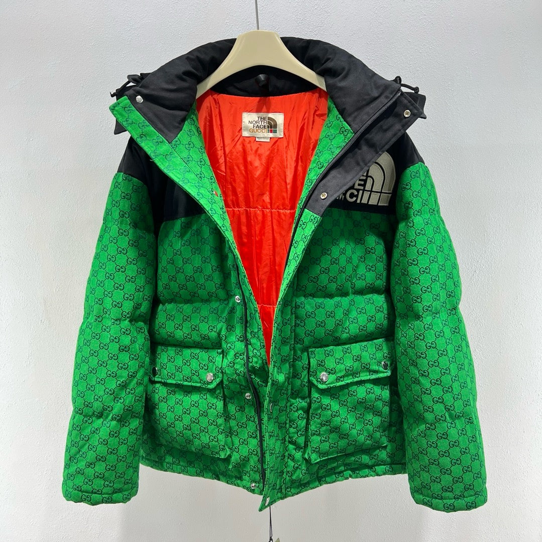 Black and Green Puffer Jacket - Men's