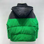 Black and Green Puffer Jacket - Men's