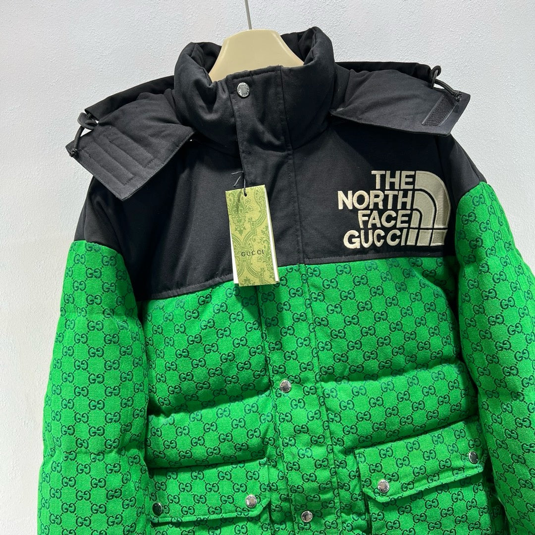 Black and Green Puffer Jacket - Men's