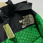 Black and Green Puffer Jacket - Men's