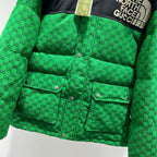 Black and Green Puffer Jacket - Men's