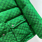 Black and Green Puffer Jacket - Men's