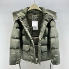 Black and Grey Puffer Jacket - Men's