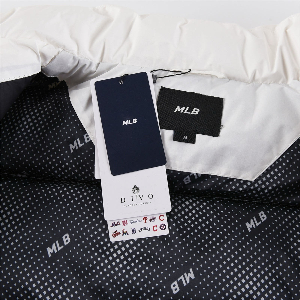 Black and White Puffer Jacket - Men's