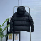 Black and Grey Puffer Jacket - Men's