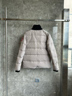 Schwarz-weiße Steppjacke für Herren