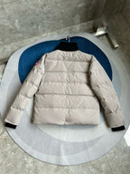 Schwarz-weiße Steppjacke für Herren