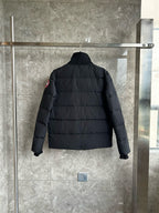 Schwarz-weiße Steppjacke für Herren