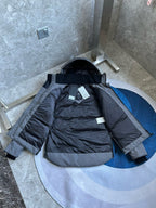 Schwarz-weiße Steppjacke für Herren
