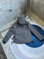 Schwarz-weiße Steppjacke für Herren