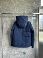 Schwarz-weiße Steppjacke für Herren