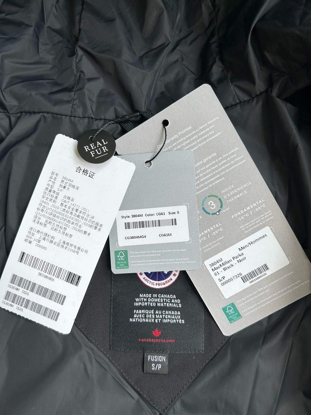 Schwarz-weiße Steppjacke für Herren