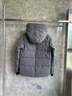 Schwarz-weiße Steppjacke für Herren