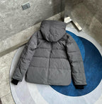 Schwarz-weiße Steppjacke für Herren