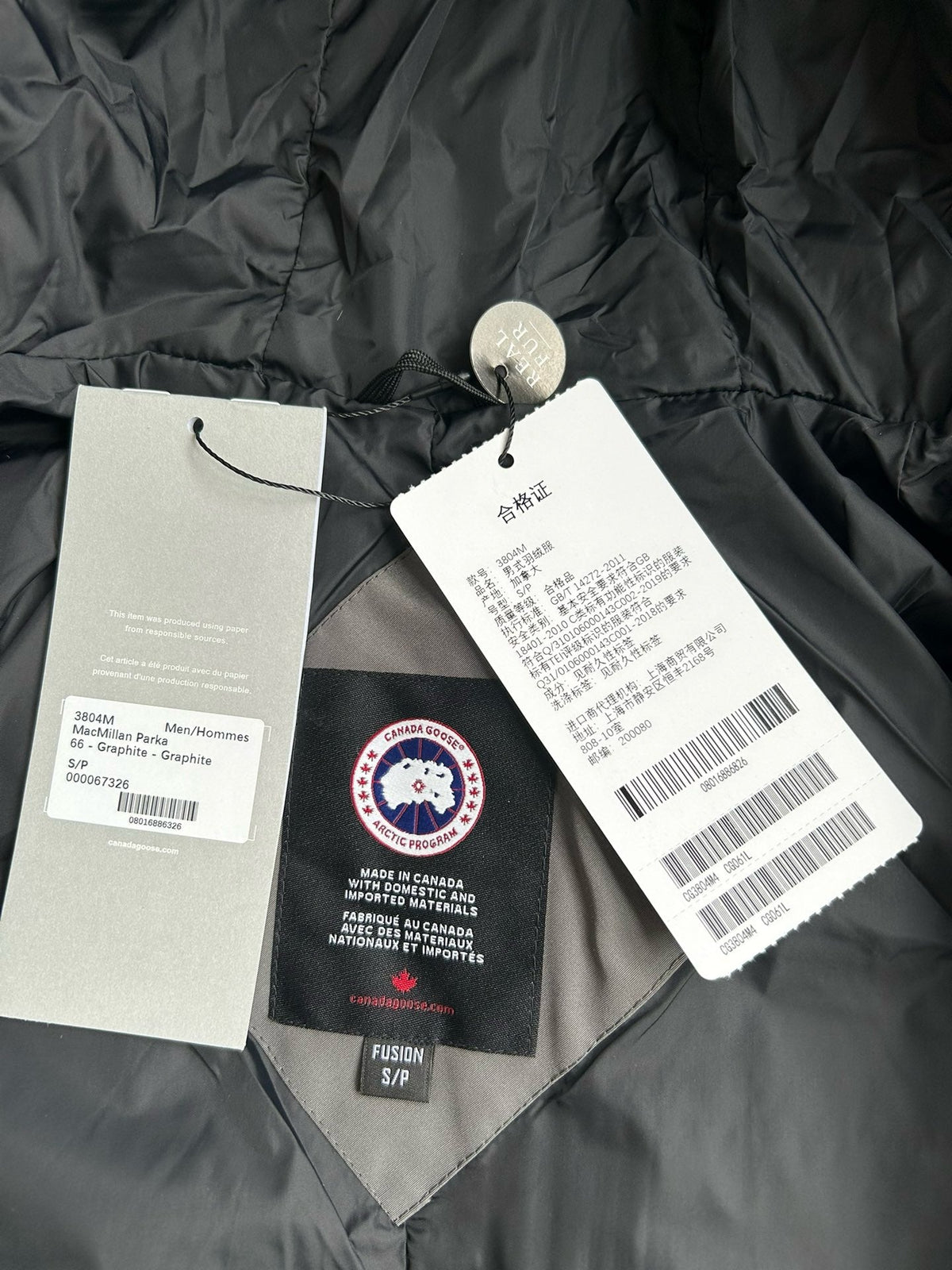 Schwarz-weiße Steppjacke für Herren