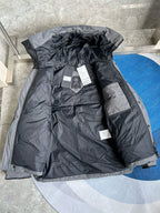 Schwarz-weiße Steppjacke für Herren