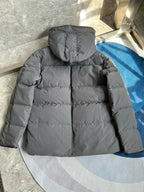 Schwarz-weiße Steppjacke für Herren