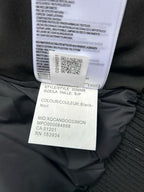 Schwarze Kapuzen-Pufferjacke aus Nylon – Herren
