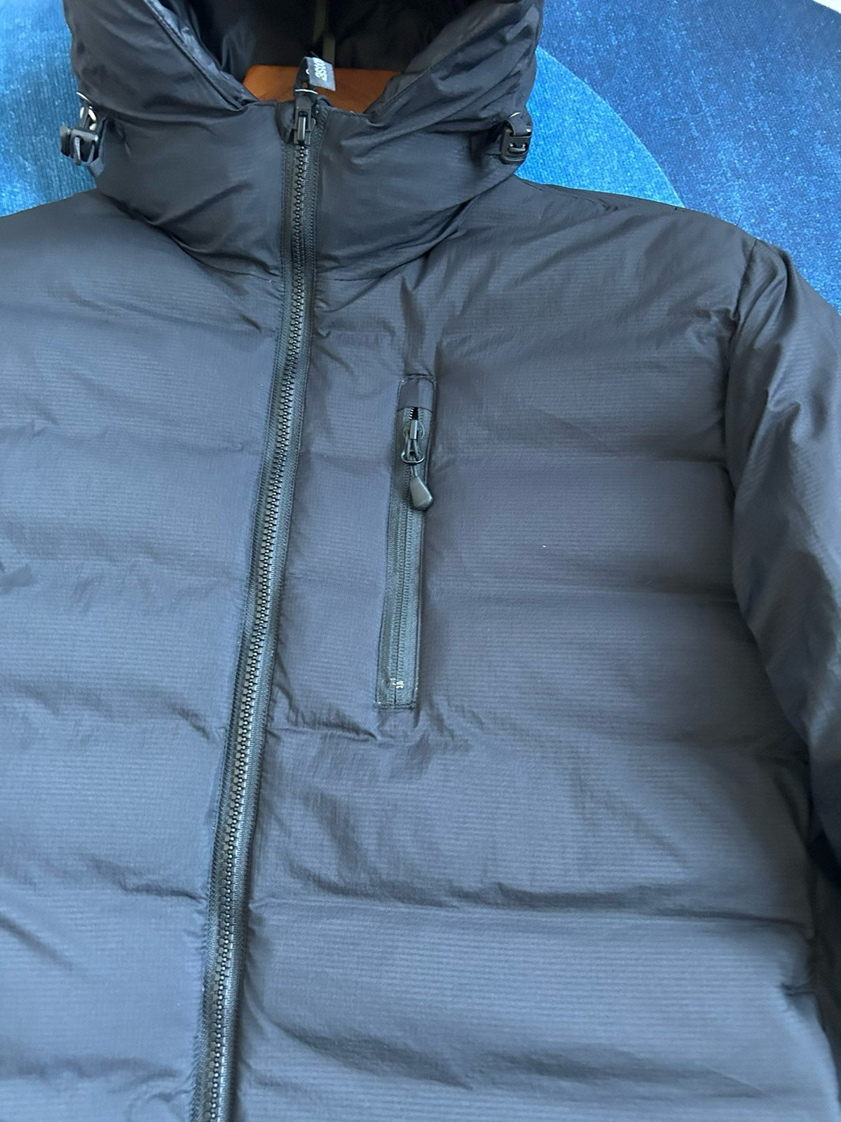 Black and White Puffer Jacket - Men's