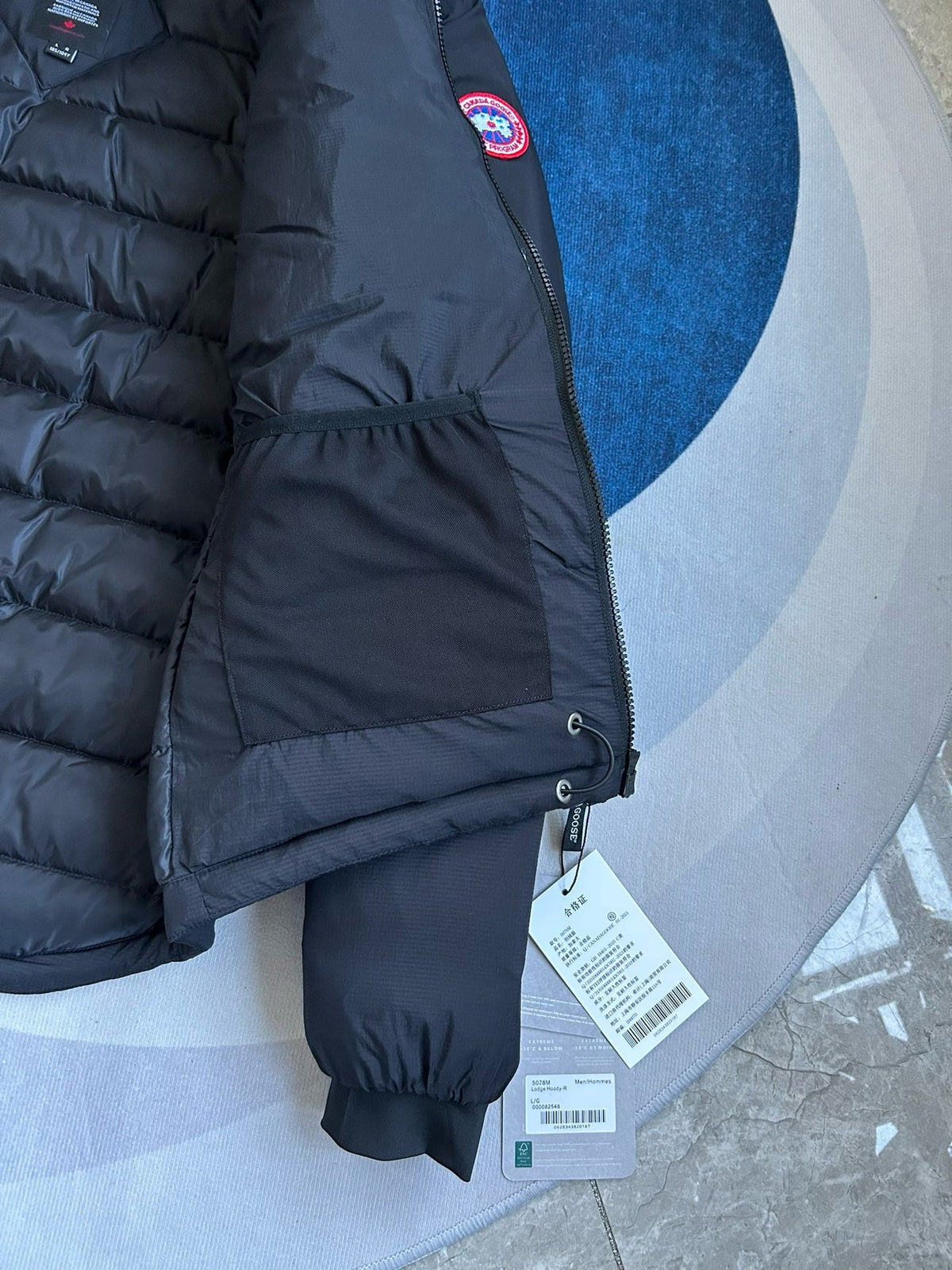Black and White Puffer Jacket - Men's