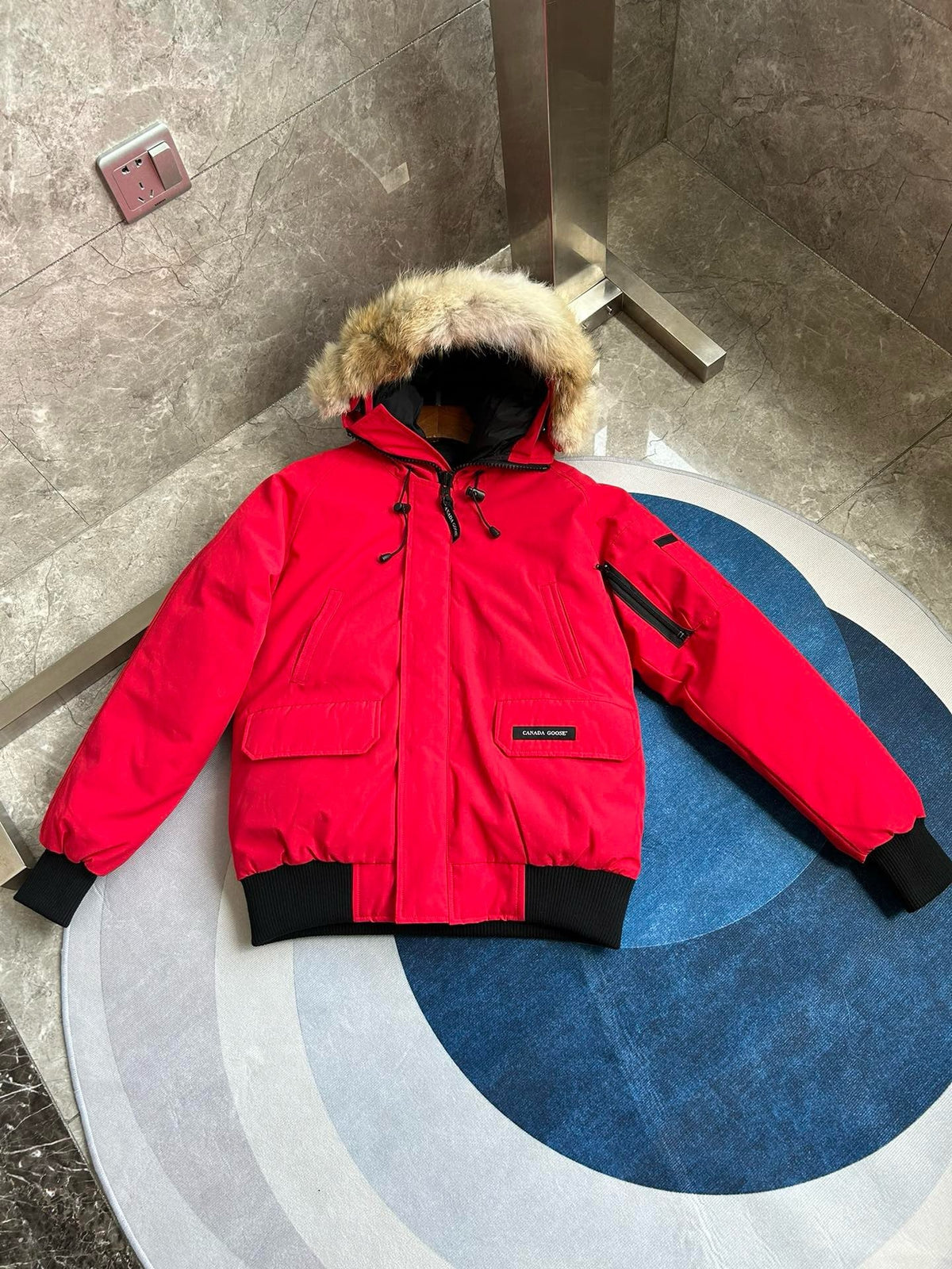 Mehrfarbiger Parka – Herren