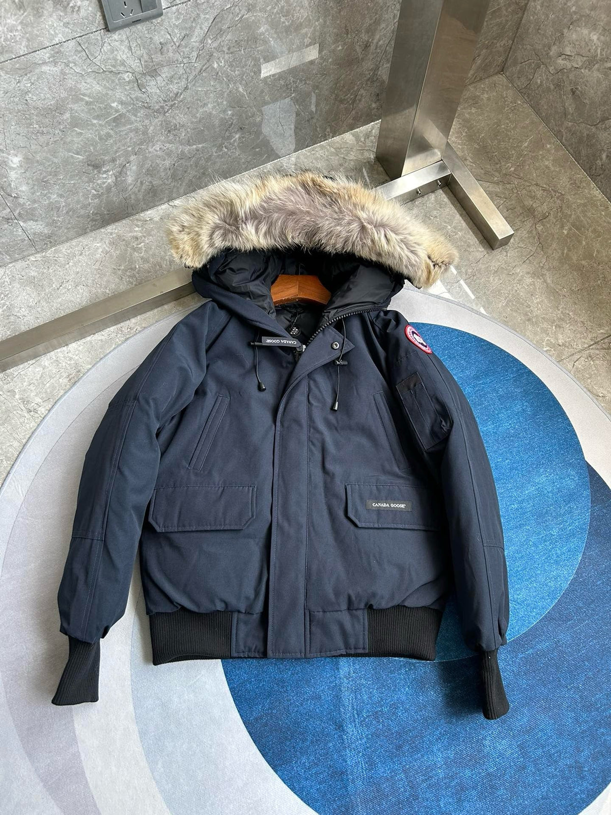 Mehrfarbiger Parka – Herren