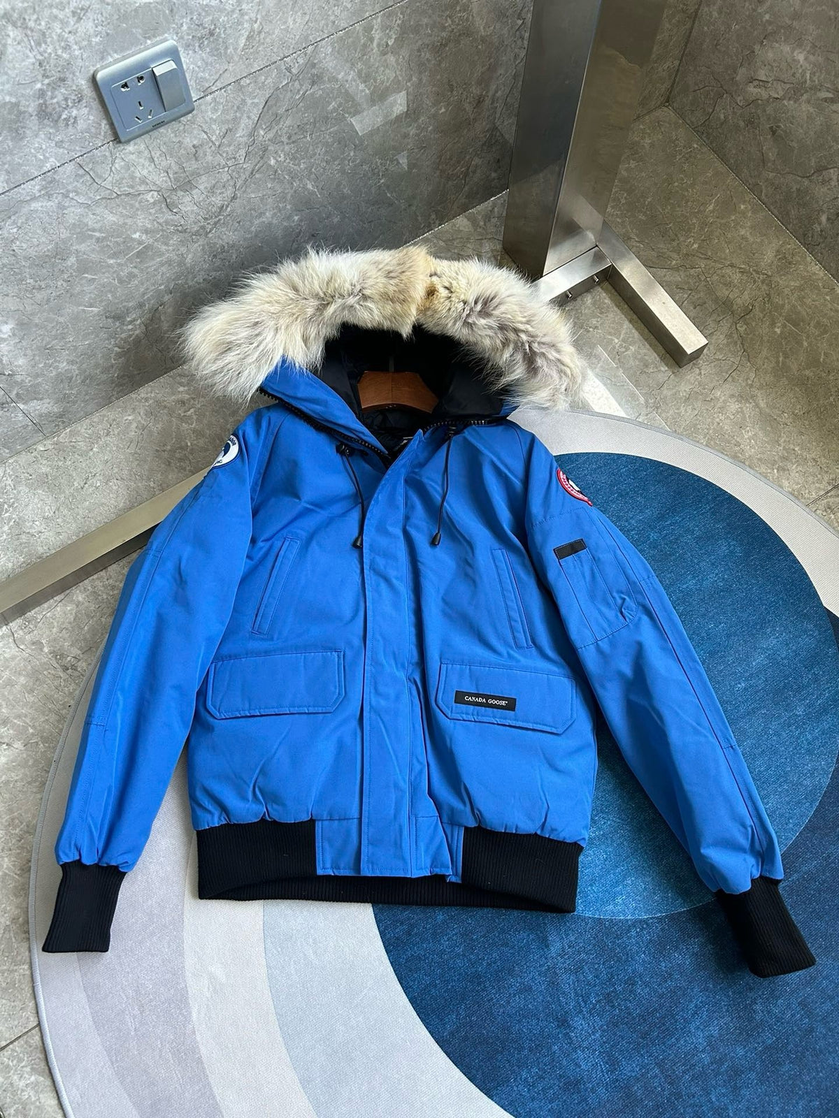 Mehrfarbiger Parka – Herren