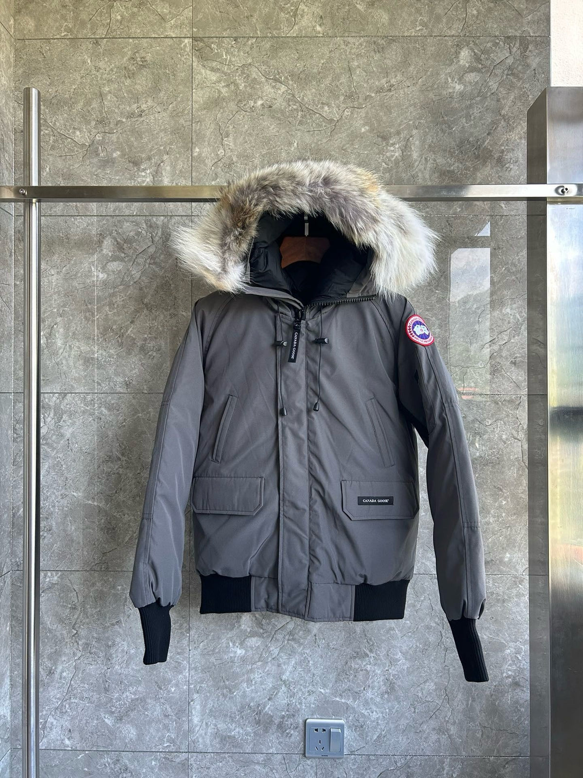 Mehrfarbiger Parka – Herren
