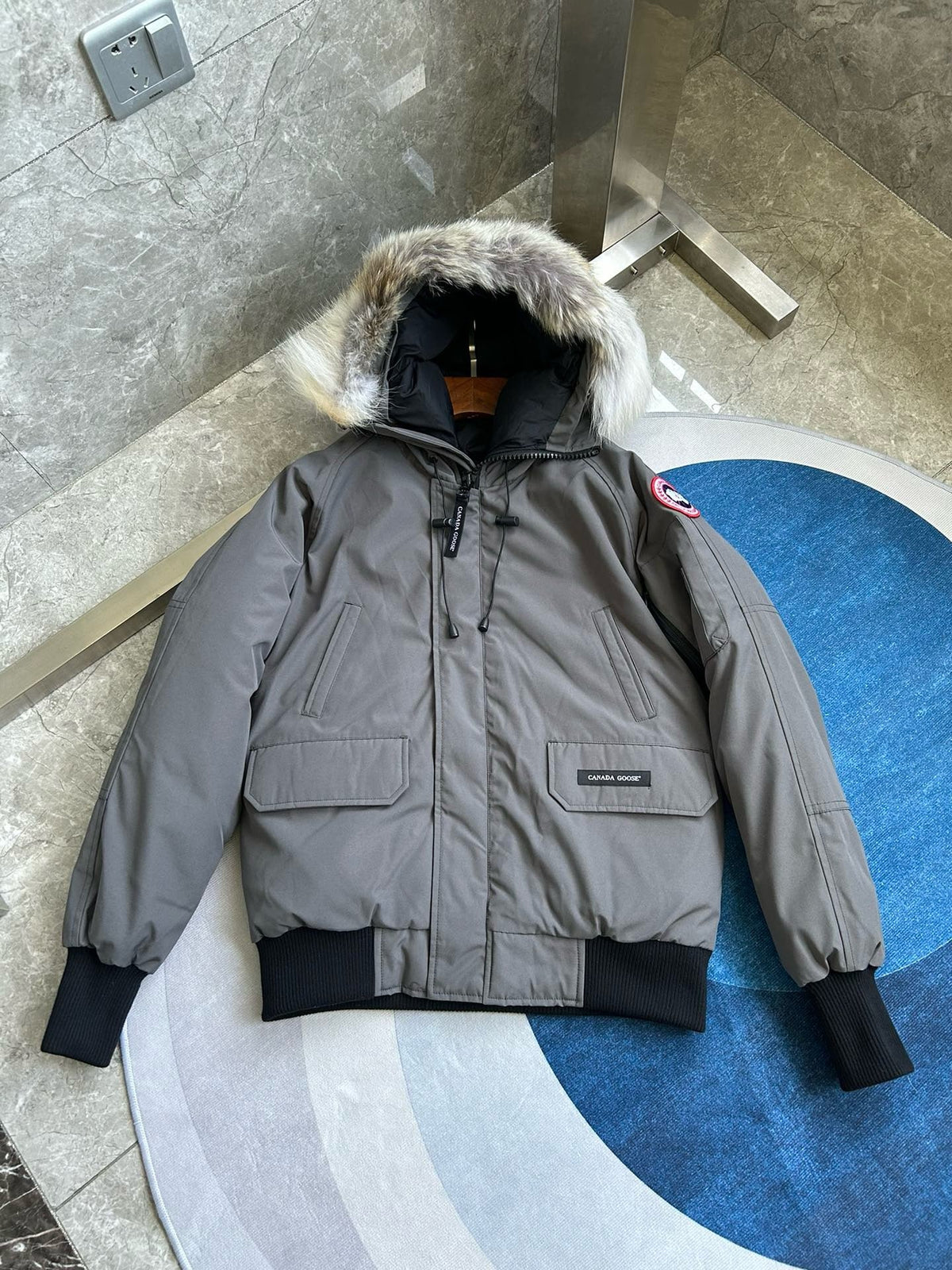 Mehrfarbiger Parka – Herren