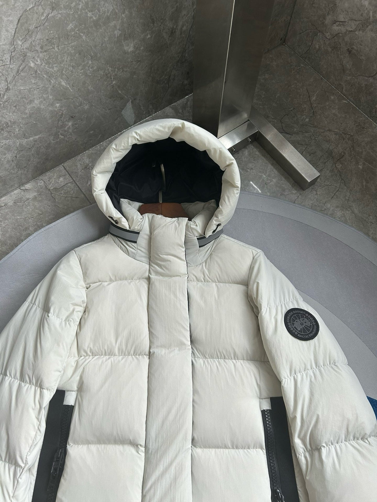 Black and White Parka - Men's