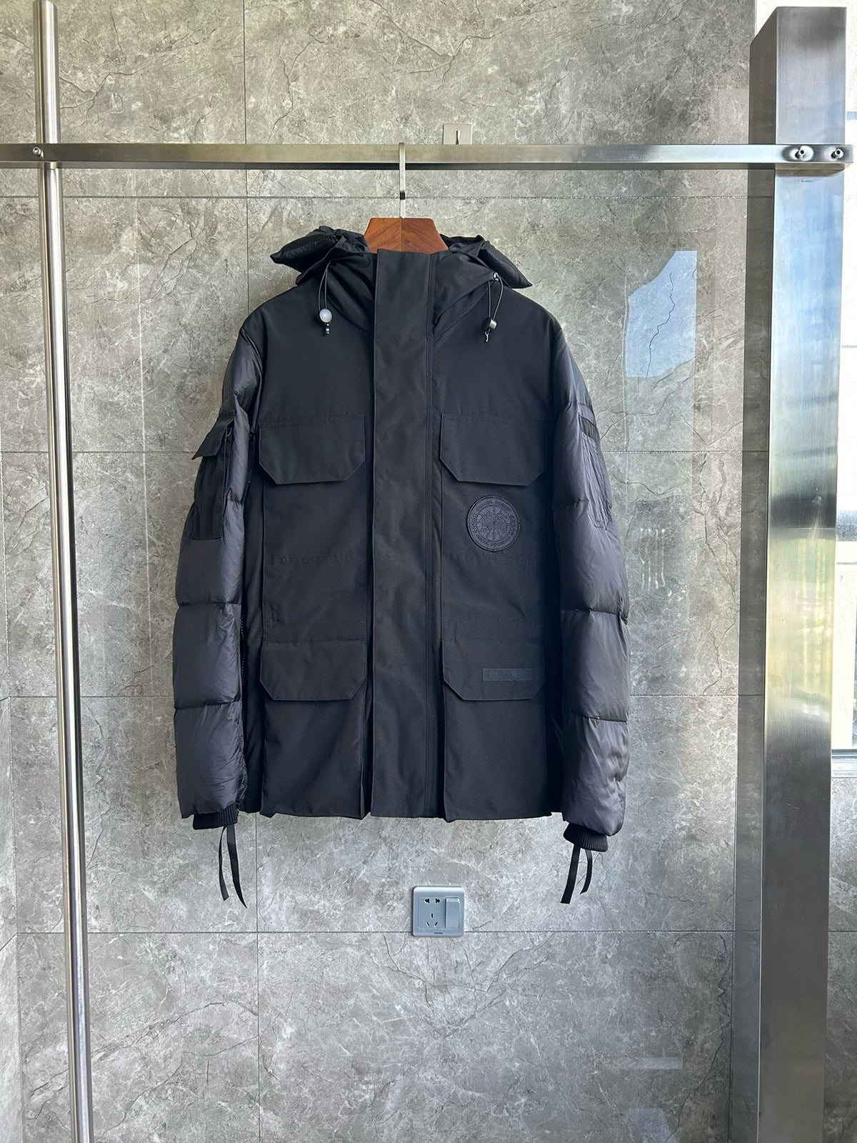 Black and White Parka - Men's