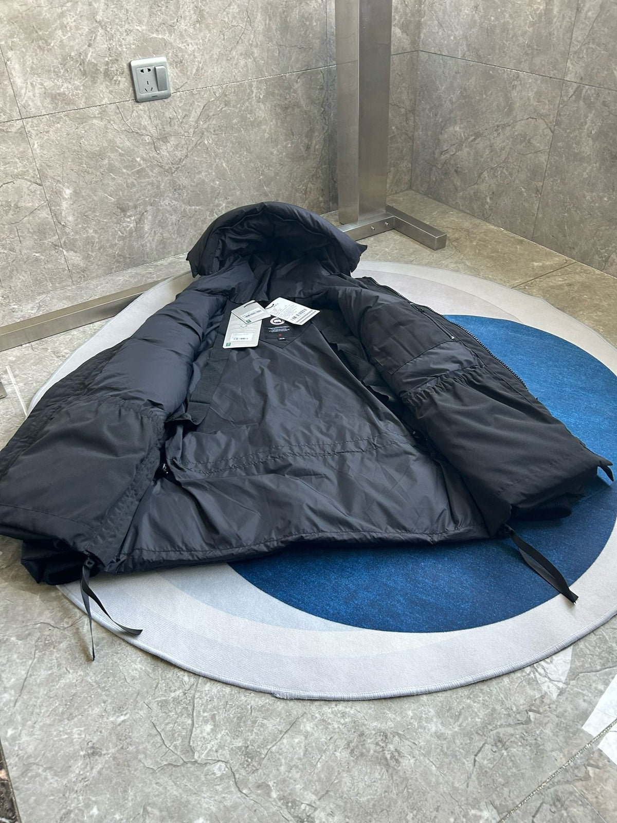 Black and White Parka - Men's