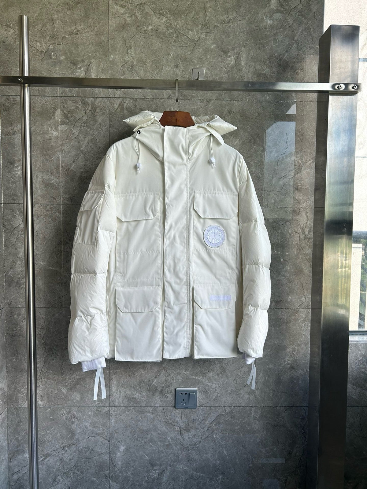 Black and White Parka - Men's