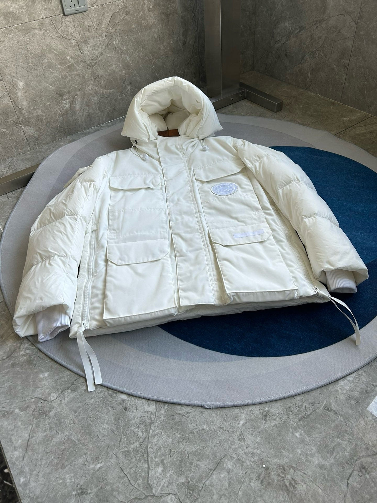Black and White Parka - Men's