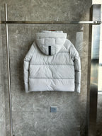 Schwarz-weiße Pufferjacke – Herren