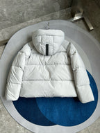 Schwarz-weiße Pufferjacke – Herren