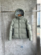 Schwarz-weiße Pufferjacke – Herren